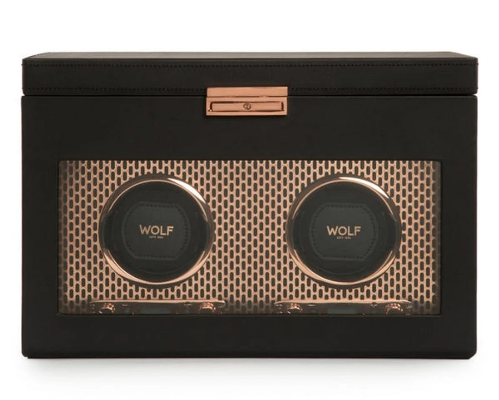 Axis Double Watch Winder with Storage