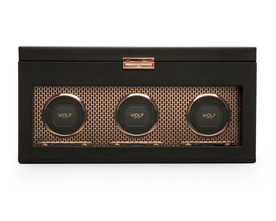 Axis Triple Watch Winder with Storage 