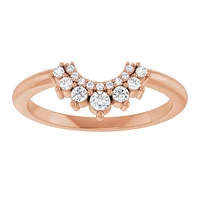 14K White, Yellow or Rose Gold 0.16cttw Diamond Ring - Earth Grown Diamonds /
