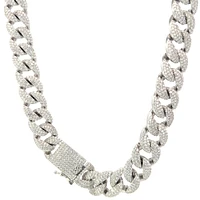 925 Sterling Silver Miami Cuban Curb Bracelet with Cubic Zirconias