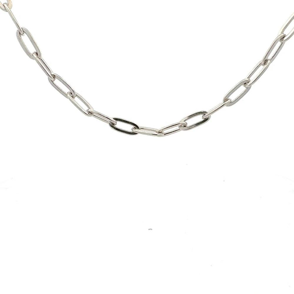 925 Sterling Silver 5.6mm 20" Paperclip Link Chain