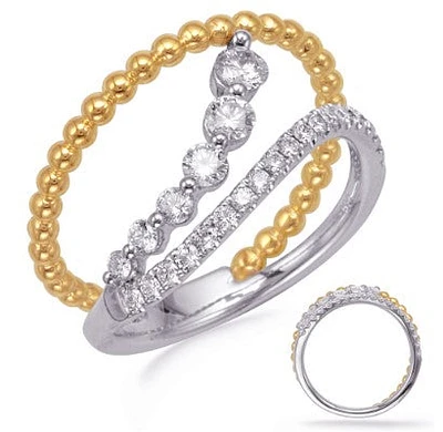 14K Yellow and White Gold 0.52 cttw Diamond Ring