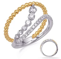14K Yellow and White Gold 0.52 cttw Diamond Ring
