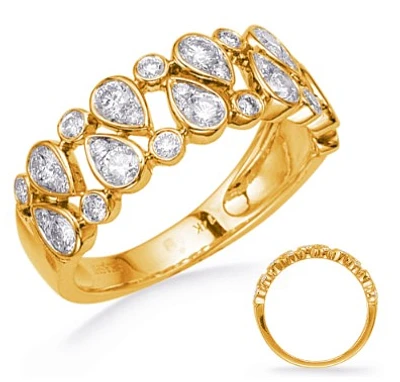 14K Yellow Gold 0.80 cttw Diamond Ring