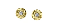 10K Yellow Gold cttw Diamond Stud Earrings