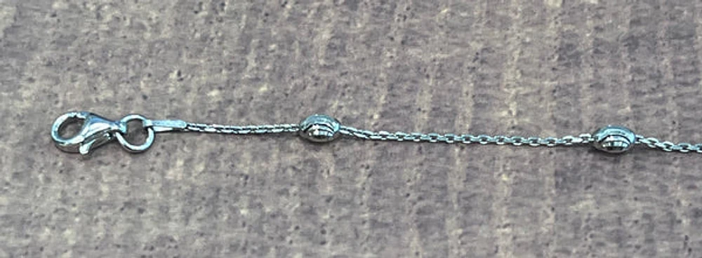 925 Sterling Silver 3.0mm Ball Link Bracelet - 7.25 Inches