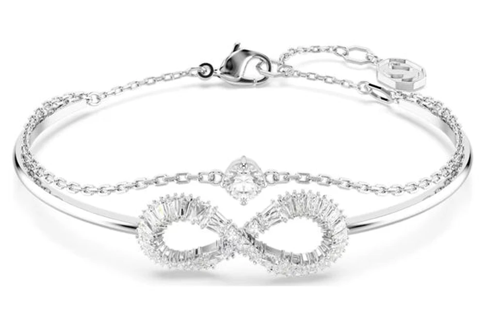 Swarovski - Hyperbola bangle, Infinity, White, Rhodium plated - 5684049
