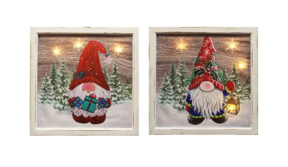 LED Gnome Canvas Wall Art