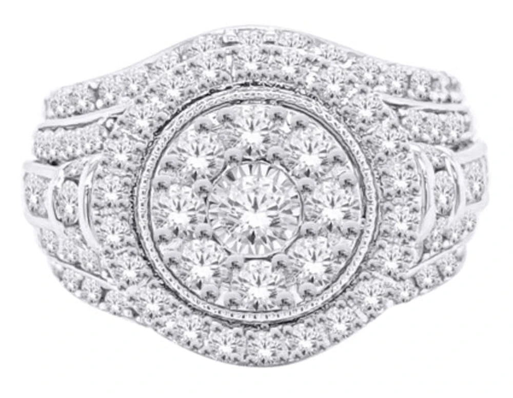 14K Gold 2.00cttw Natural Diamond Halo Engagement