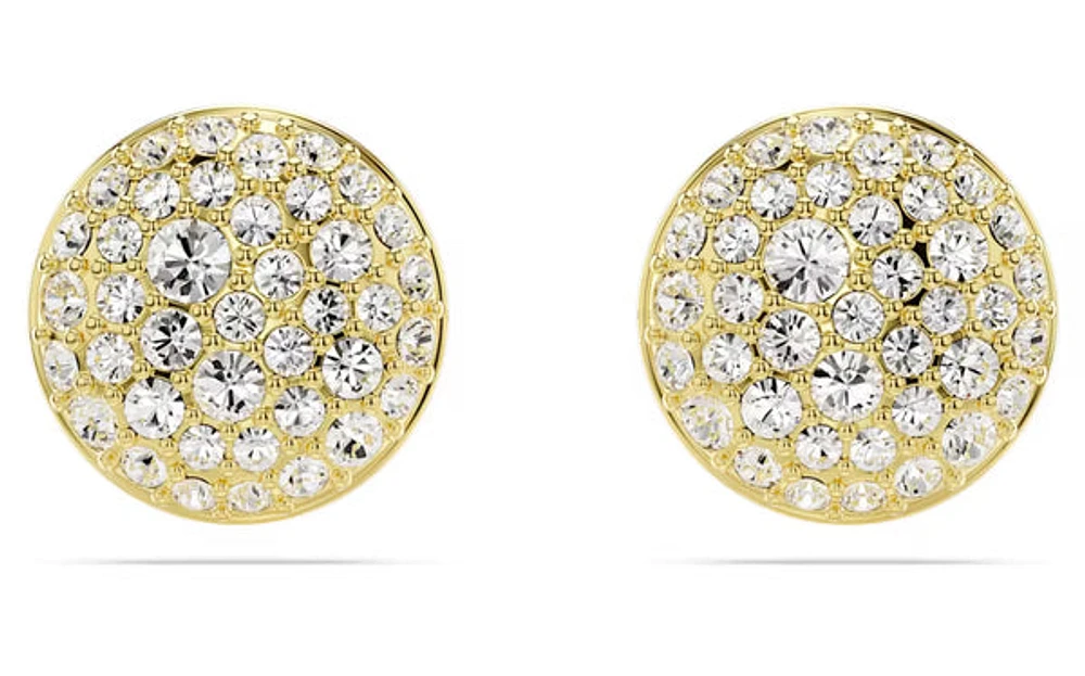 Swarovski - Meteora stud earrings, White, Gold-tone plated - 5683444