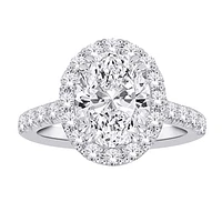 14K Gold Lab Grown Oval Diamond Engagement Ring