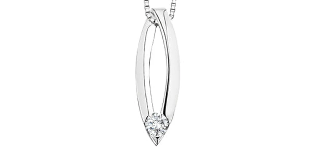 10K White Gold cttw Diamond Pendant