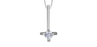 10K White Gold 0.035 cttw Diamond Pendant
