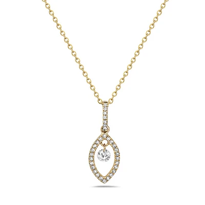 14K Gold Diamond Pendant