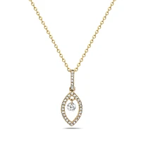 14K Gold Diamond Pendant