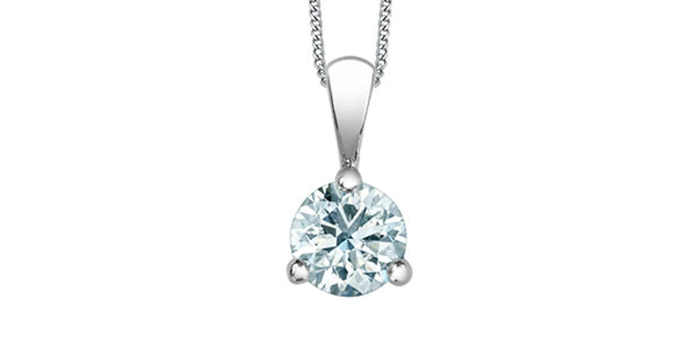 10K White Gold 0.70cttw Lab Grown Diamond Necklace - 18 Inches