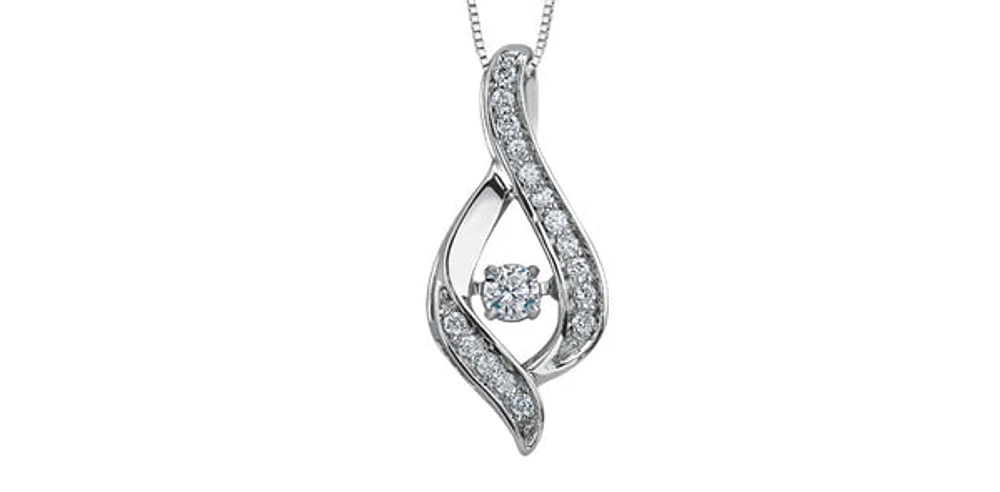 10K Gold cttw Diamond Pulse Pendant