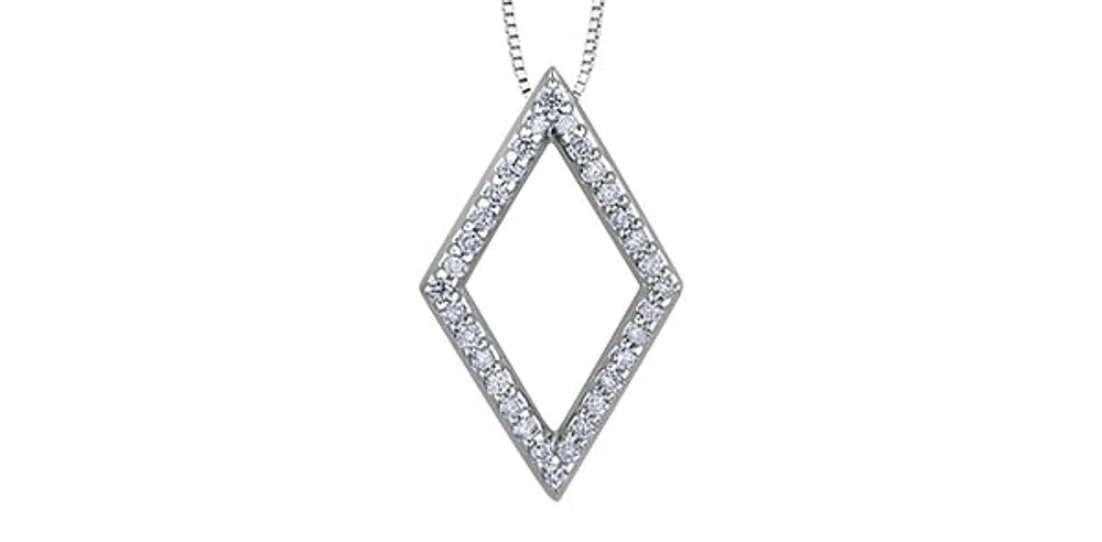 10K White Gold cttw Diamond Pendant