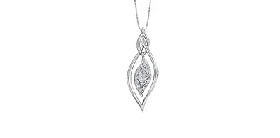 10K White Gold cttw Diamond Pendant