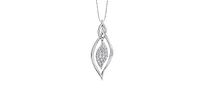 10K White Gold cttw Diamond Pendant