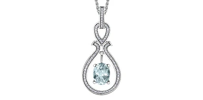 10k Gold Aquamarine Birthstone pendant