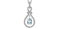 10k Gold Aquamarine Birthstone pendant