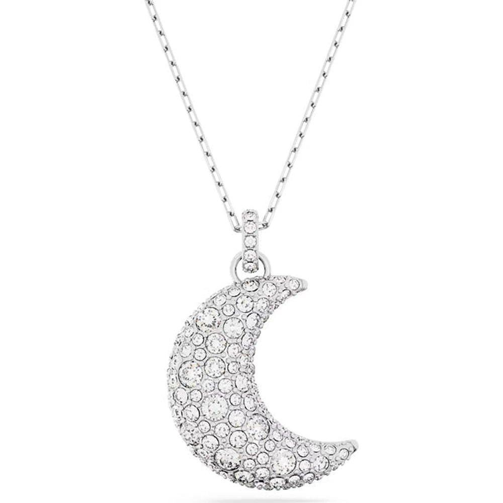 Swarovski Luna pendant, Moon, White, Rhodium plated 5666181