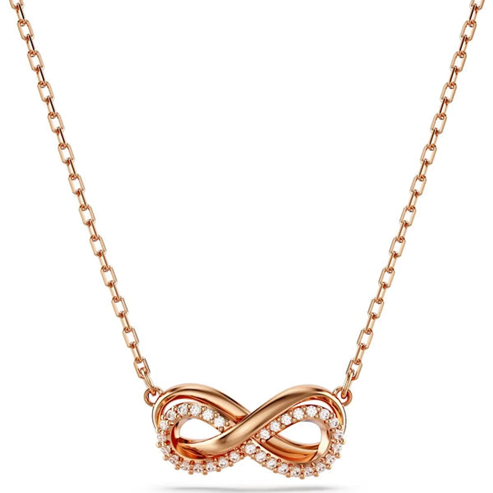Swarovski - Hyperbola pendant, Pavé, Infinity, White, Rose gold-tone plated - 5684084