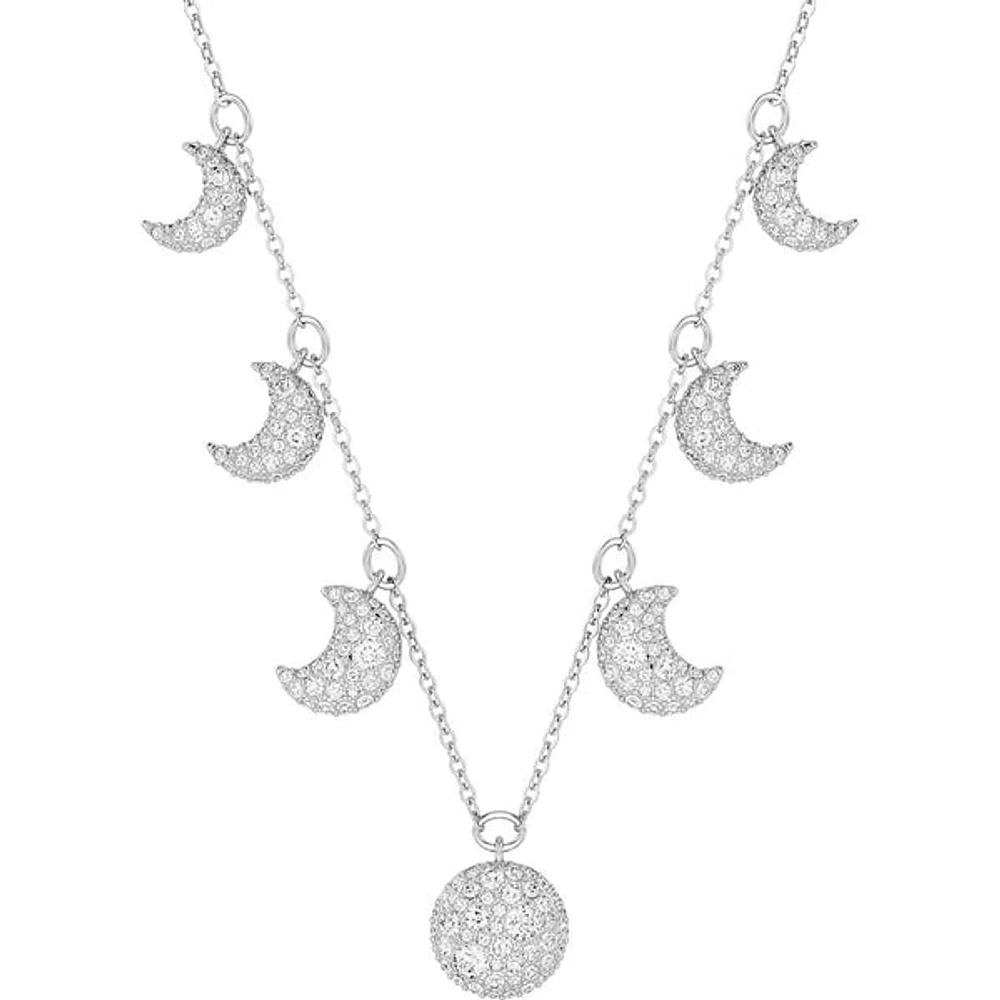 Swarovski Luna choker, Moon, White, Rhodium plated 5666178 - Discontinued
