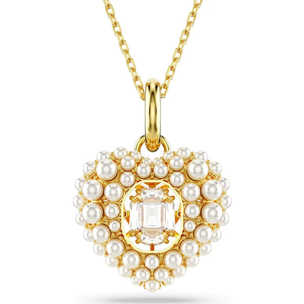 Swarovski - Hyperbola pendant, Heart, White, Gold-tone plated 5680399