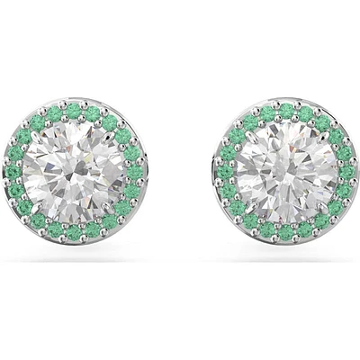Swarovski - SS Una Stud Pave White Tone Earrings - 5639750