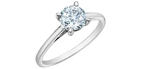 14K White Gold 1.50Cttw Lab Grown Round Brilliant Cut Diamond Engagement Ring - /
