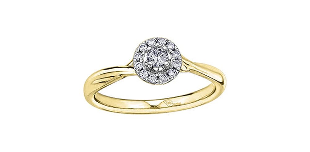 10K Gold 0.20cttw Canadian Diamond Engagement Ring