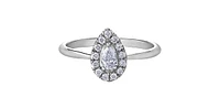 10K White Gold 0.20cttw Diamond Engagement Ring