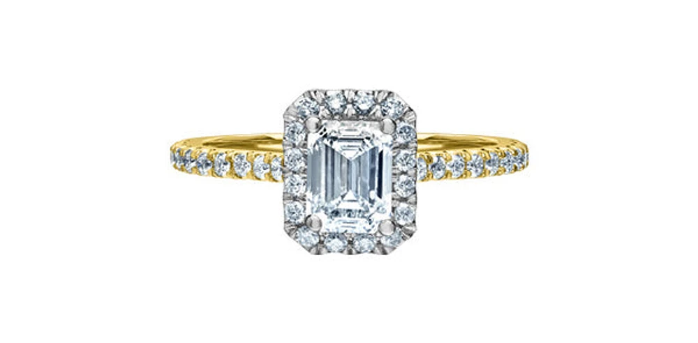 14K Yellow Gold 0.91cttw Lab Grown Diamond Engagement Ring - / 4.5