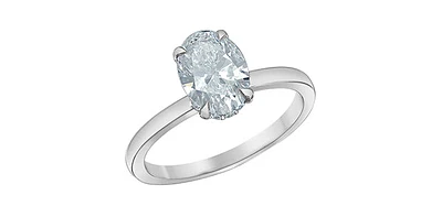 14K White Gold ct Lab Grown Diamond Engagement Ring