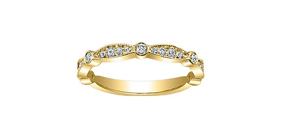 10K Yellow Gold 0.25cttw Diamond Ring - /