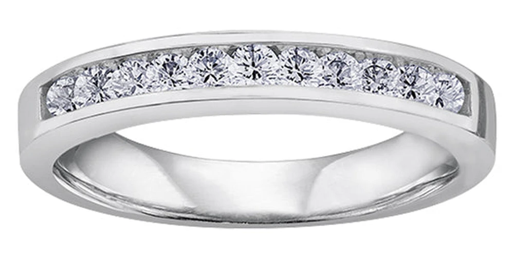 14K White Gold 1.50cttw Diamond Channel Set Band