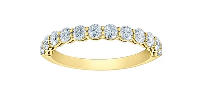 14K Yellow Gold 0.75cttw Lab Grown Diamond Band