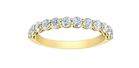 14K Yellow Gold 0.75cttw Lab Grown Diamond Band
