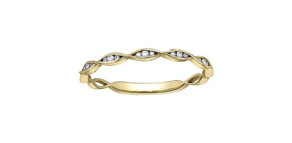 10K Gold 0.08cttw Diamond Ring