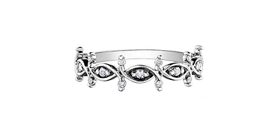 10K White Gold 0.11 cttw Diamond Ring