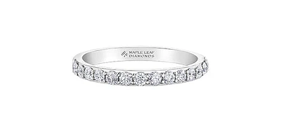18K White Gold 0.30cttw Canadian Diamond Band - size 6.5
