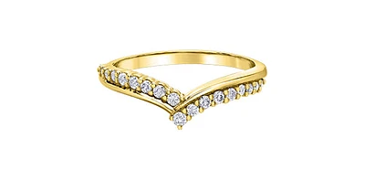 10K Yellow Gold 0.20 cttw Diamond Ring - 4