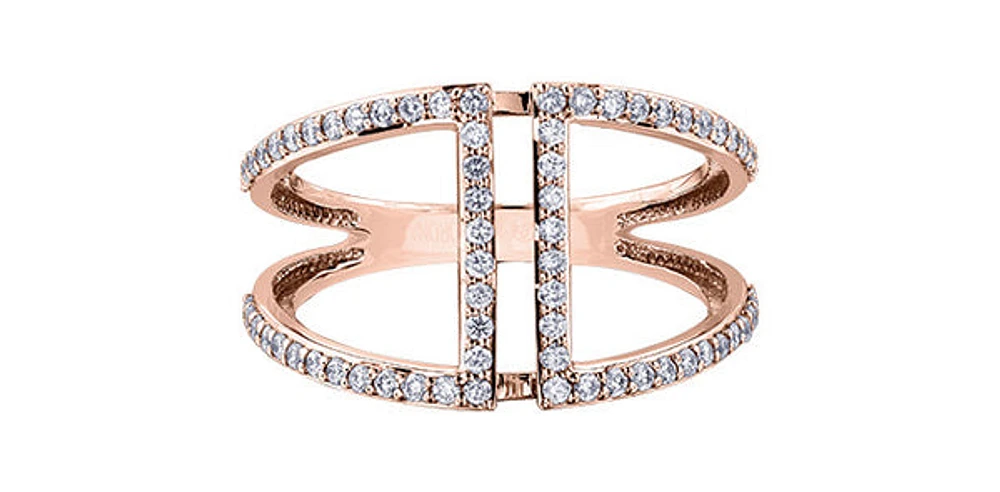 10K Rose Gold 0.40cttw Diamond Ring - /