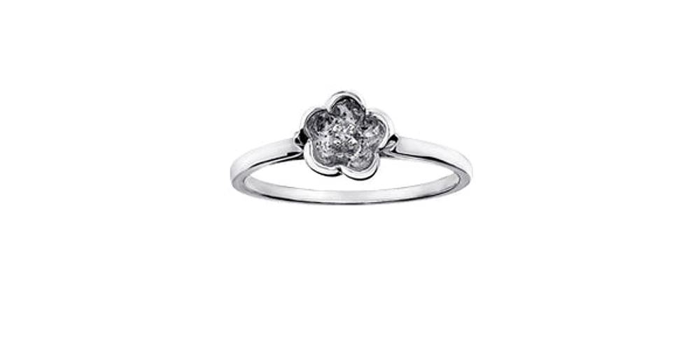 10K White Gold 0.01cttw Diamond Ring