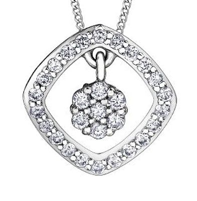 10K Gold 0.13 cttw Diamond Pendant