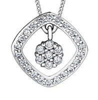 10K Gold 0.13 cttw Diamond Pendant