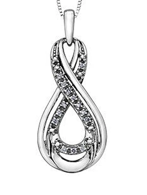 10K White Gold cttw Diamond Pendant