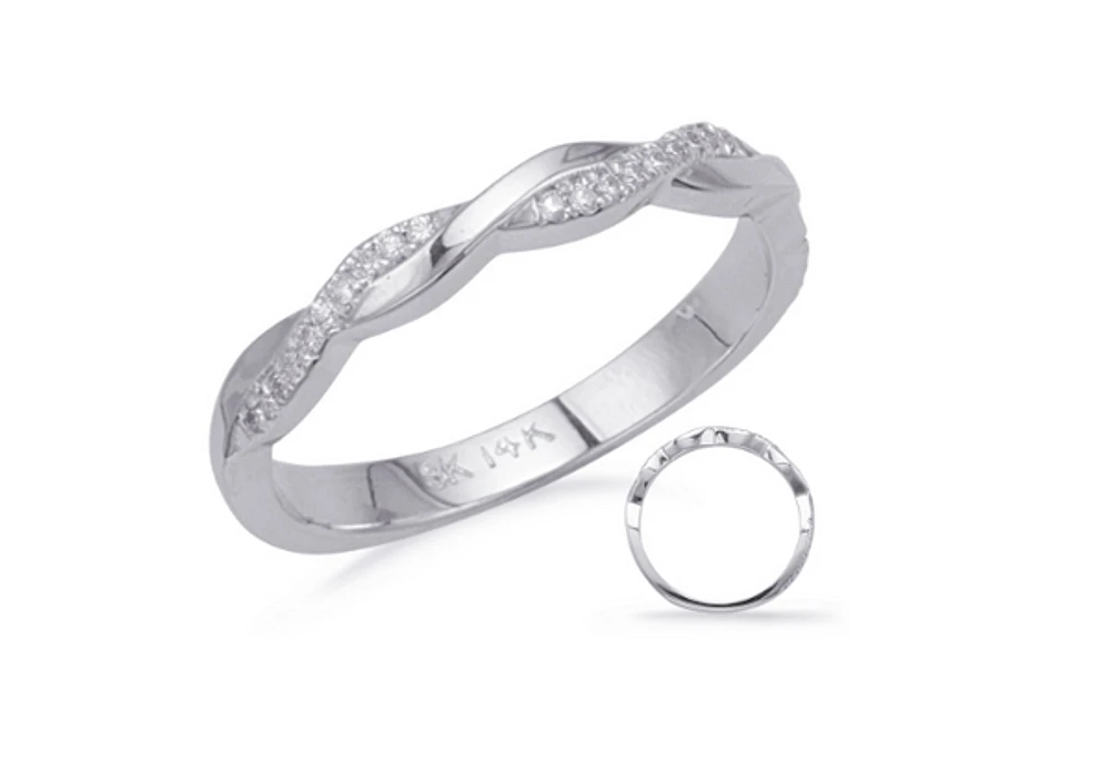 14K White Gold 0.15cttw Diamond Ring - size 6.5